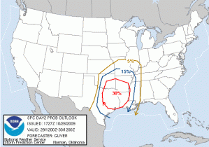 Severe Weather Outlook for Thursday